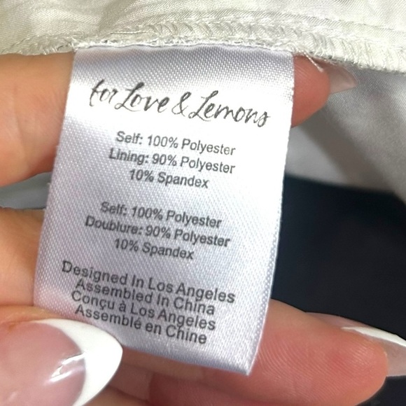 Revolve For Love and Lemons Wildflower Foil Lace Mini Dress in Lavender Sz small - Picture 15 of 15